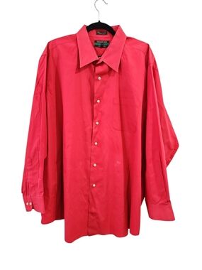 Alexander Julian Colours Red Men’s 3X Long Sleeve Button Up Dress Shirt Classic